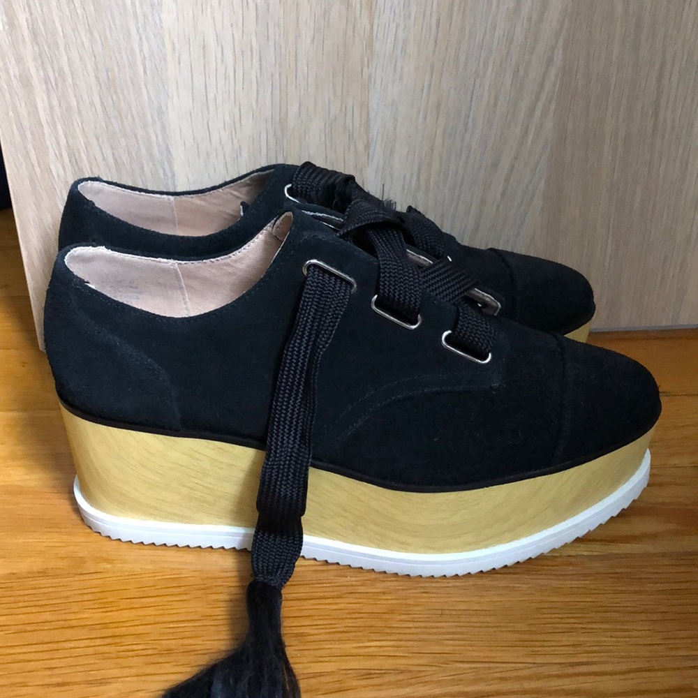 Suede platform shoes Stella McCartney look alike